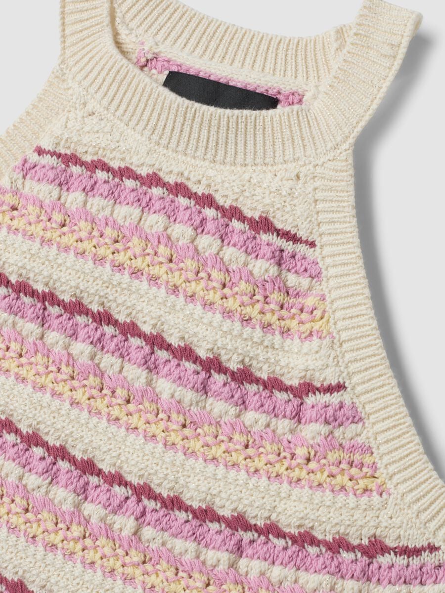 Multicolour cotton-blend tank top_5