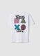 Wei&szlig;es Jungen-T-Shirt aus reiner Baumwolle mit PlayStation-Logo, Relaxed Fit_4