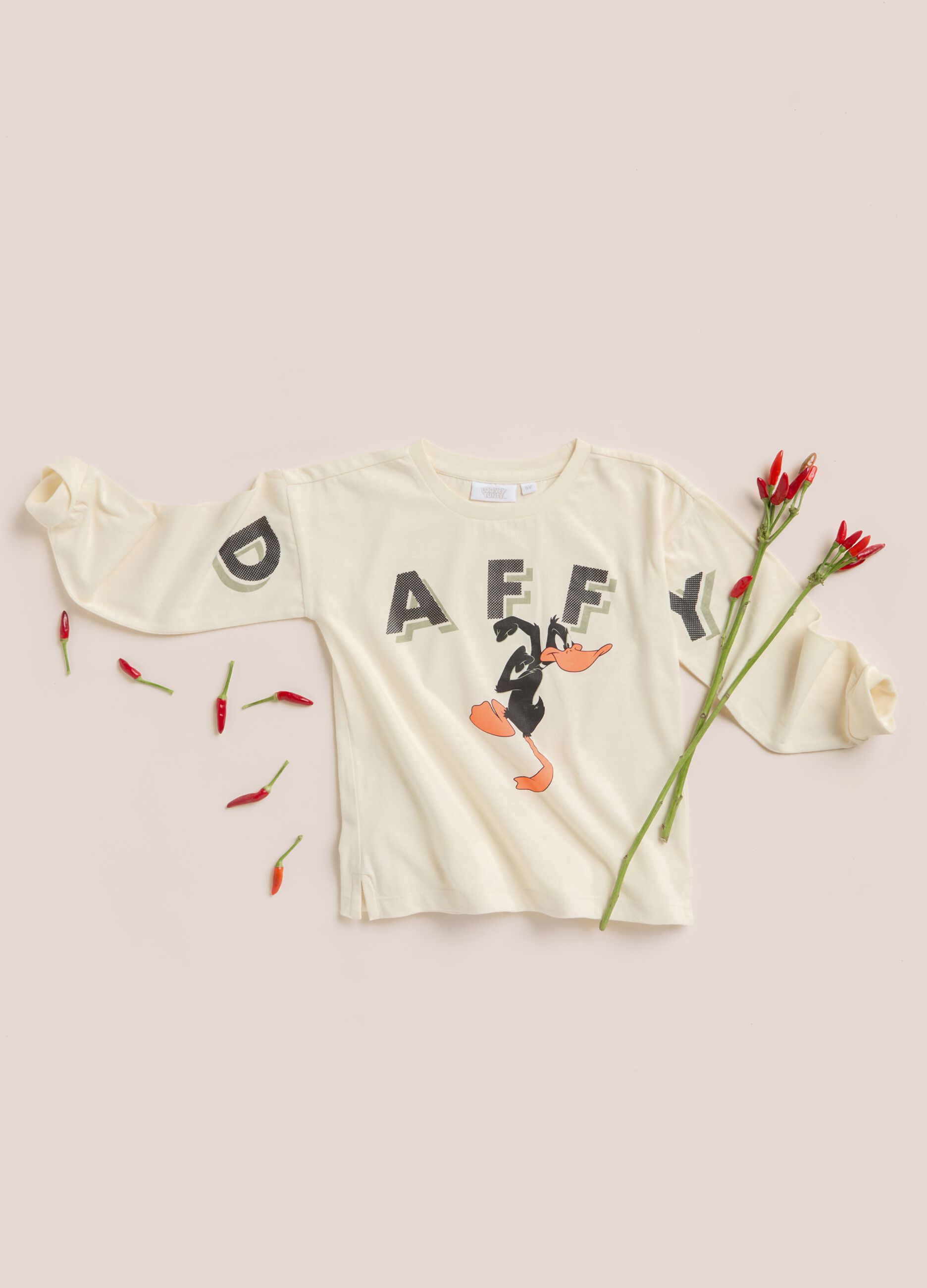 T-shirt Daffy Duck in puro cotone IANA bambino