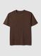 Brown pure cotton T-shirt_4