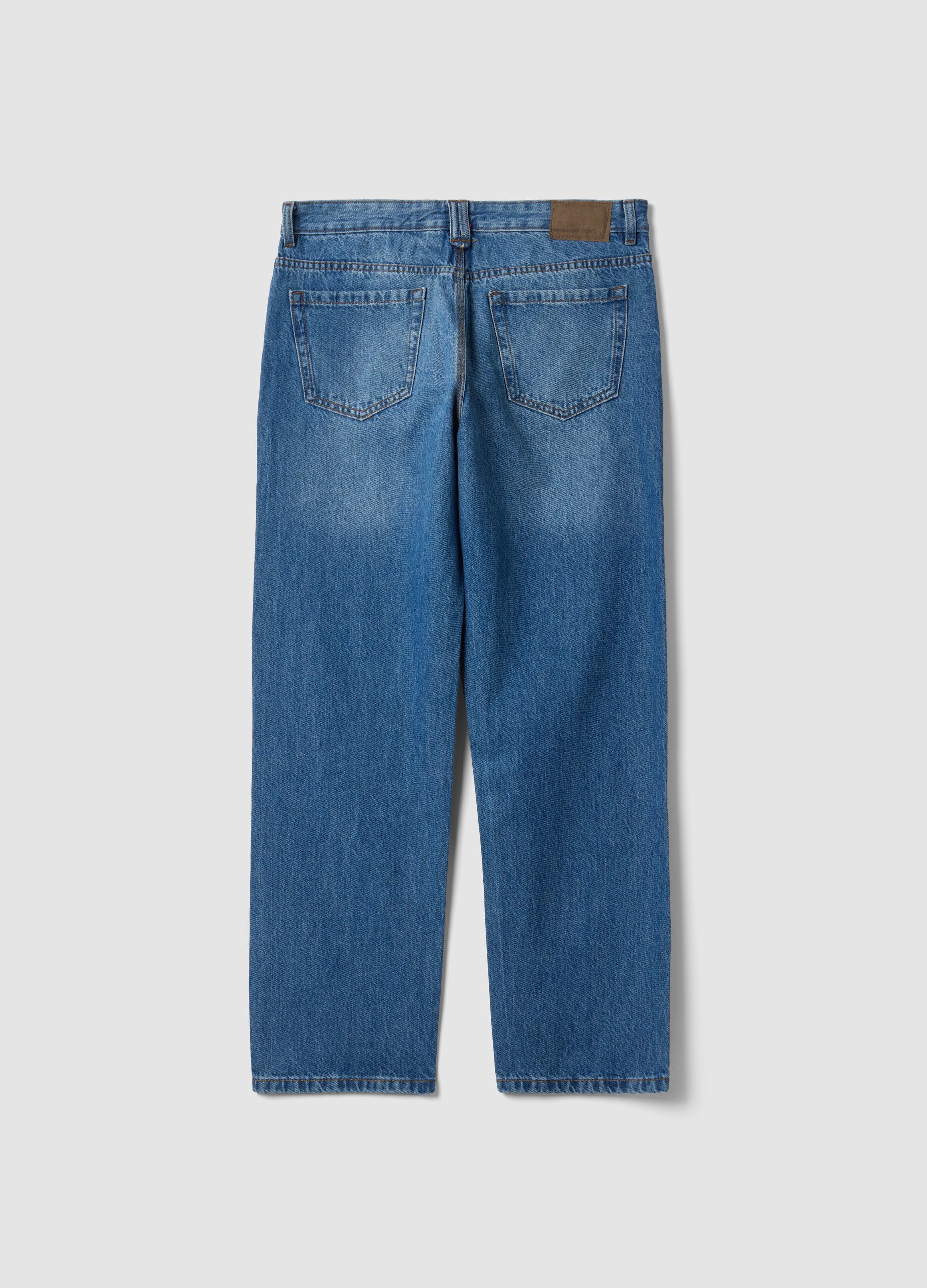 Denim-Jeans aus reiner Baumwolle, Relaxed Fit