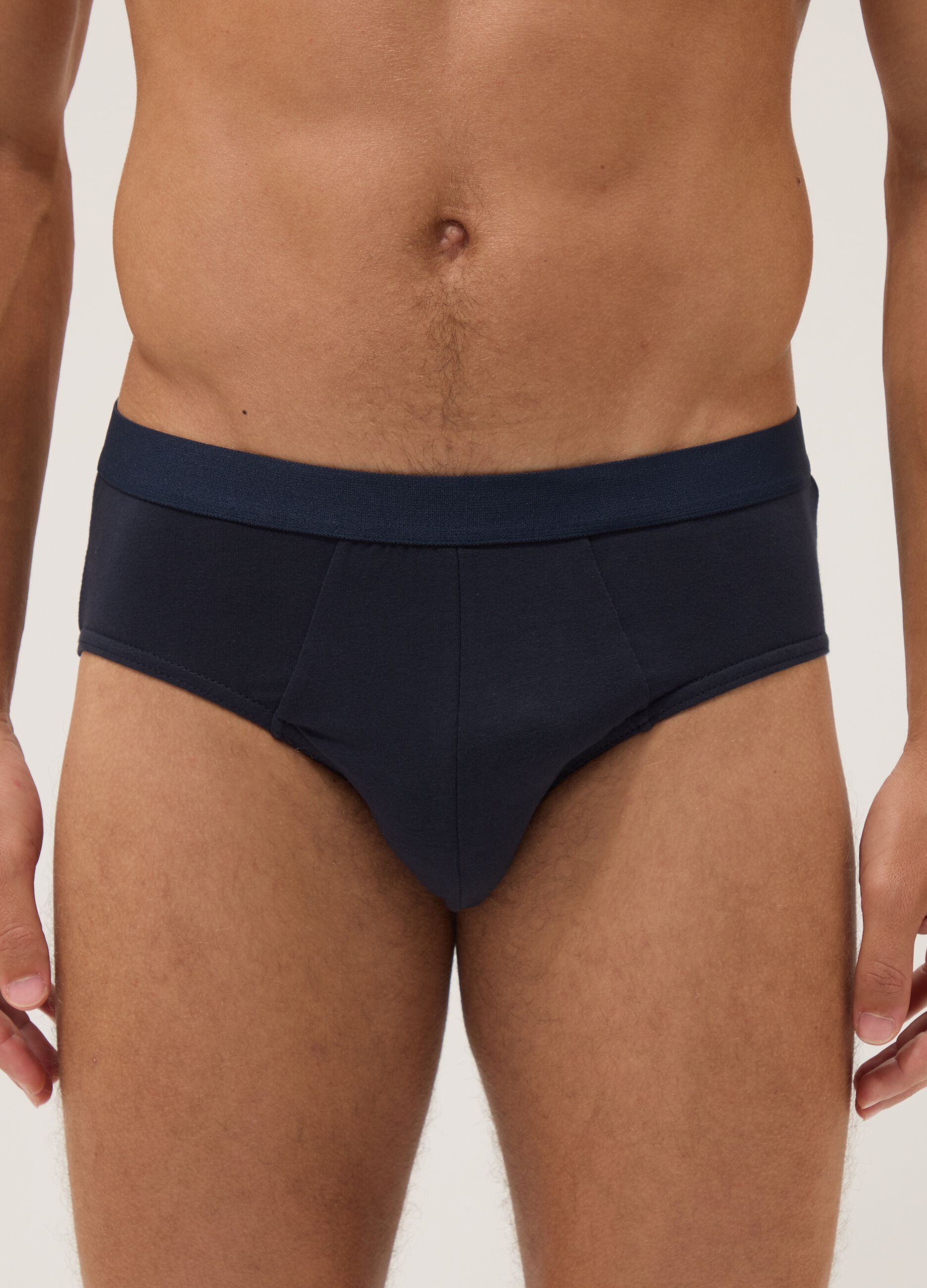 Tripack di slip blu in cotone organico