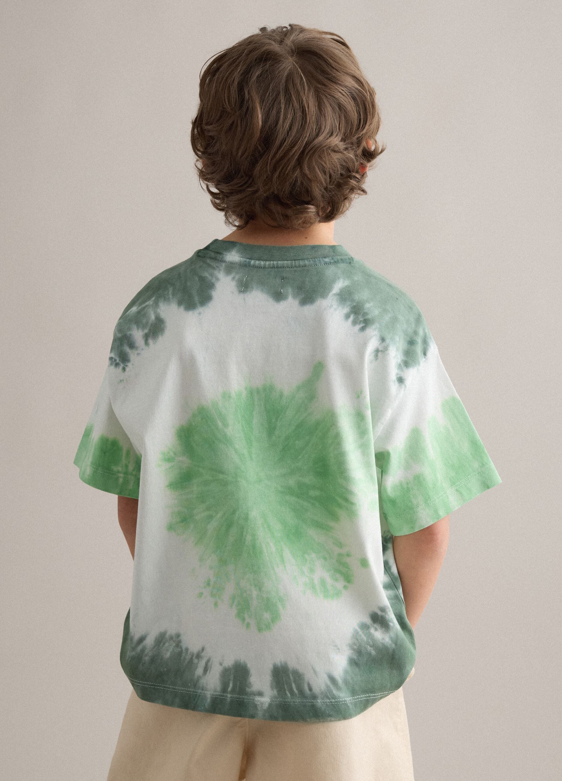 Multicolour pure cotton oversized fit kids' T-shirt
