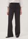 Grey pinstripe stretch viscose straight-leg trousers_1