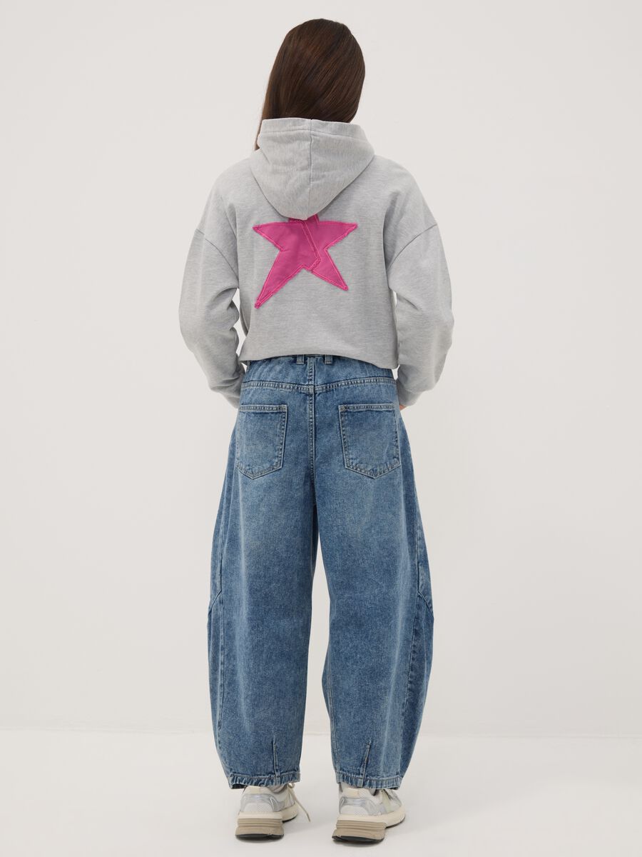 Pure cotton denim balloon-fit jeans for girls_2
