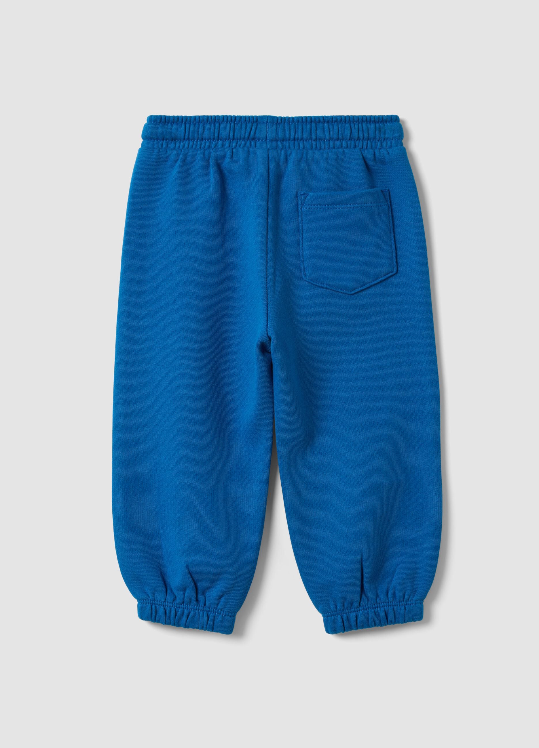 Blue jogger trousers in pure organic cotton