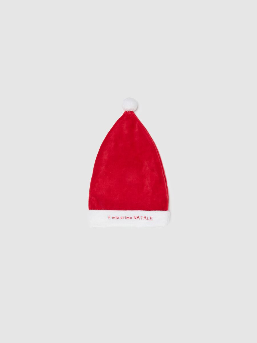 Newborn Red Velour Christmas Hat_0