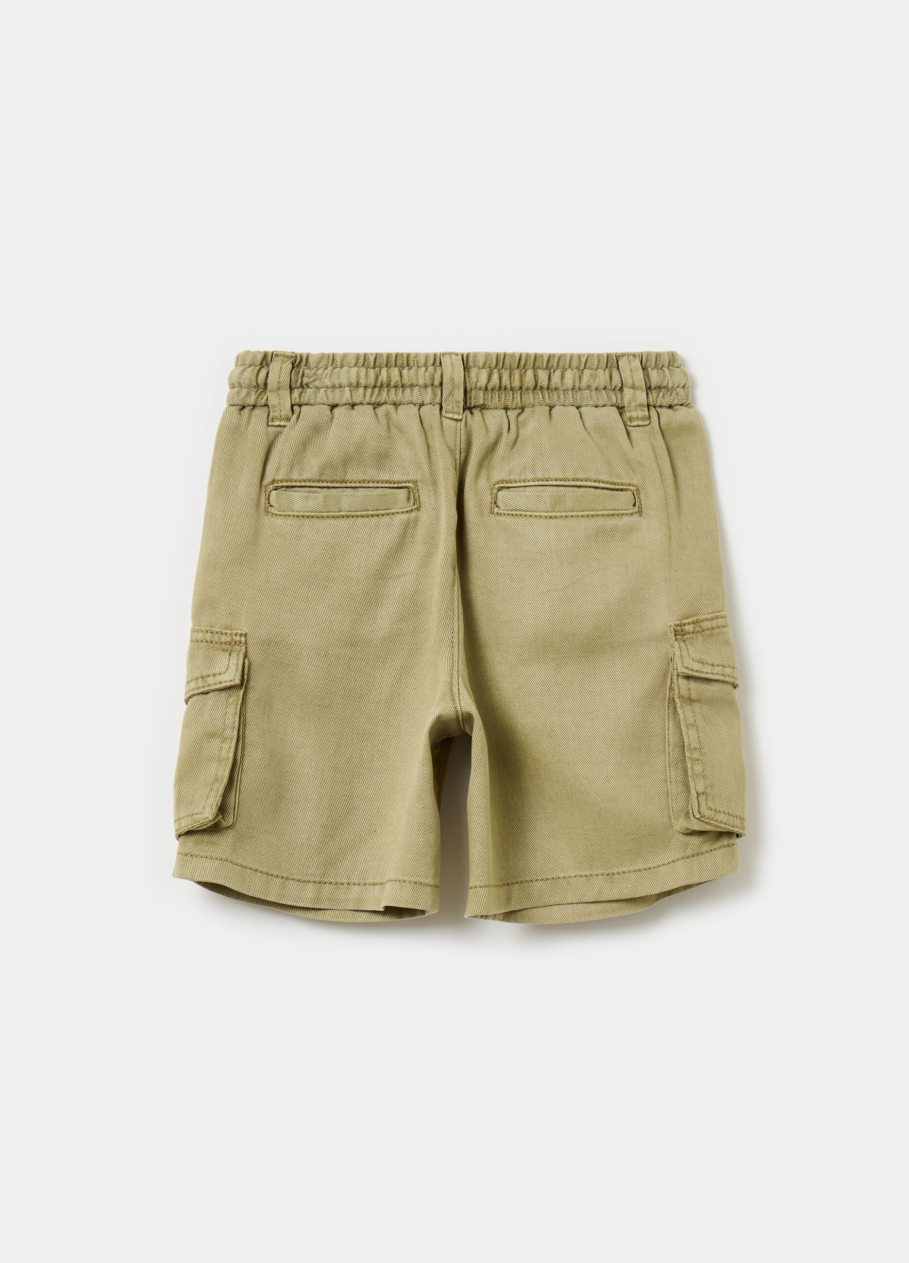 Lyocell linen and cotton shorts