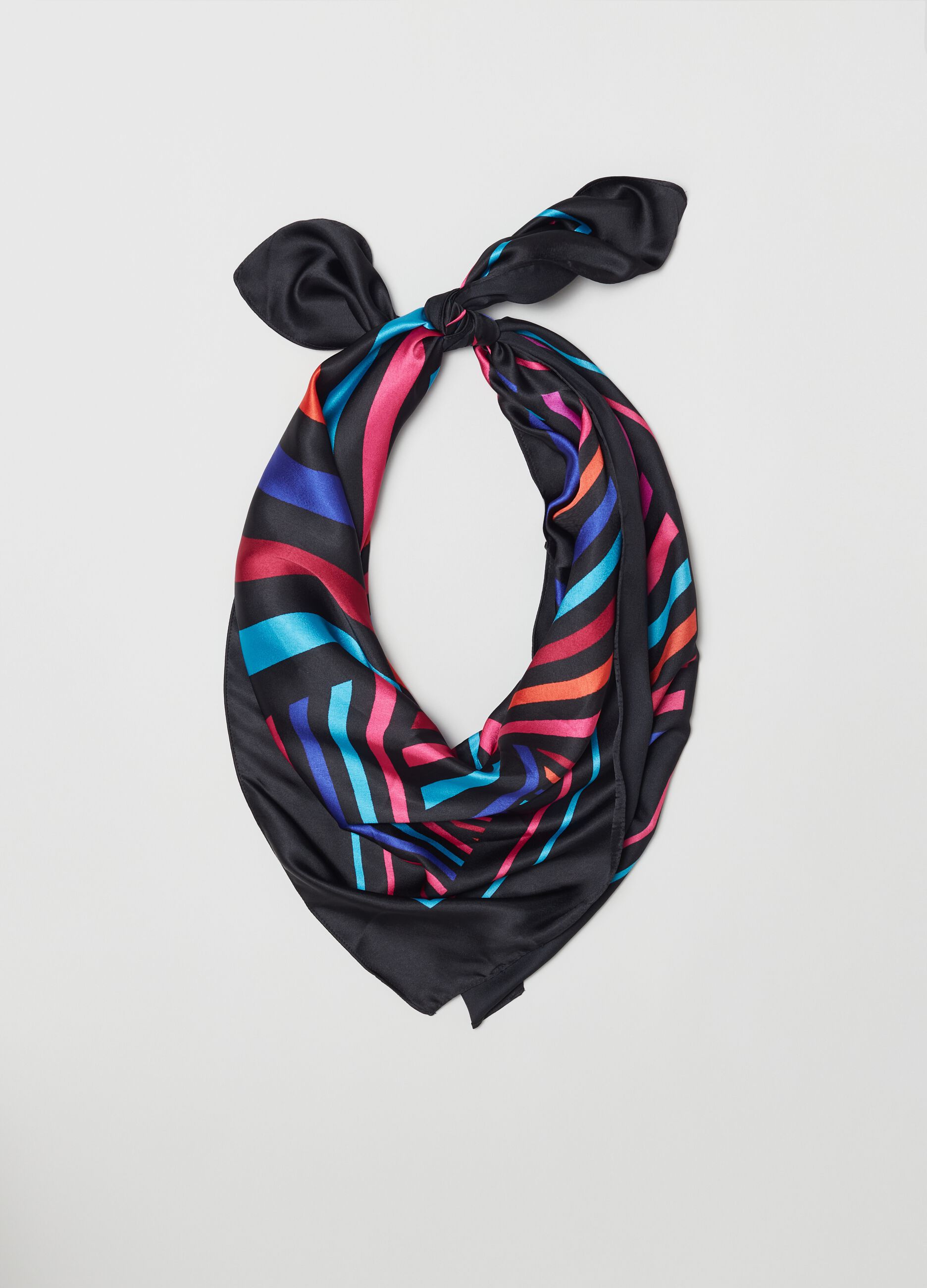 Multicoloured striped scarf_0