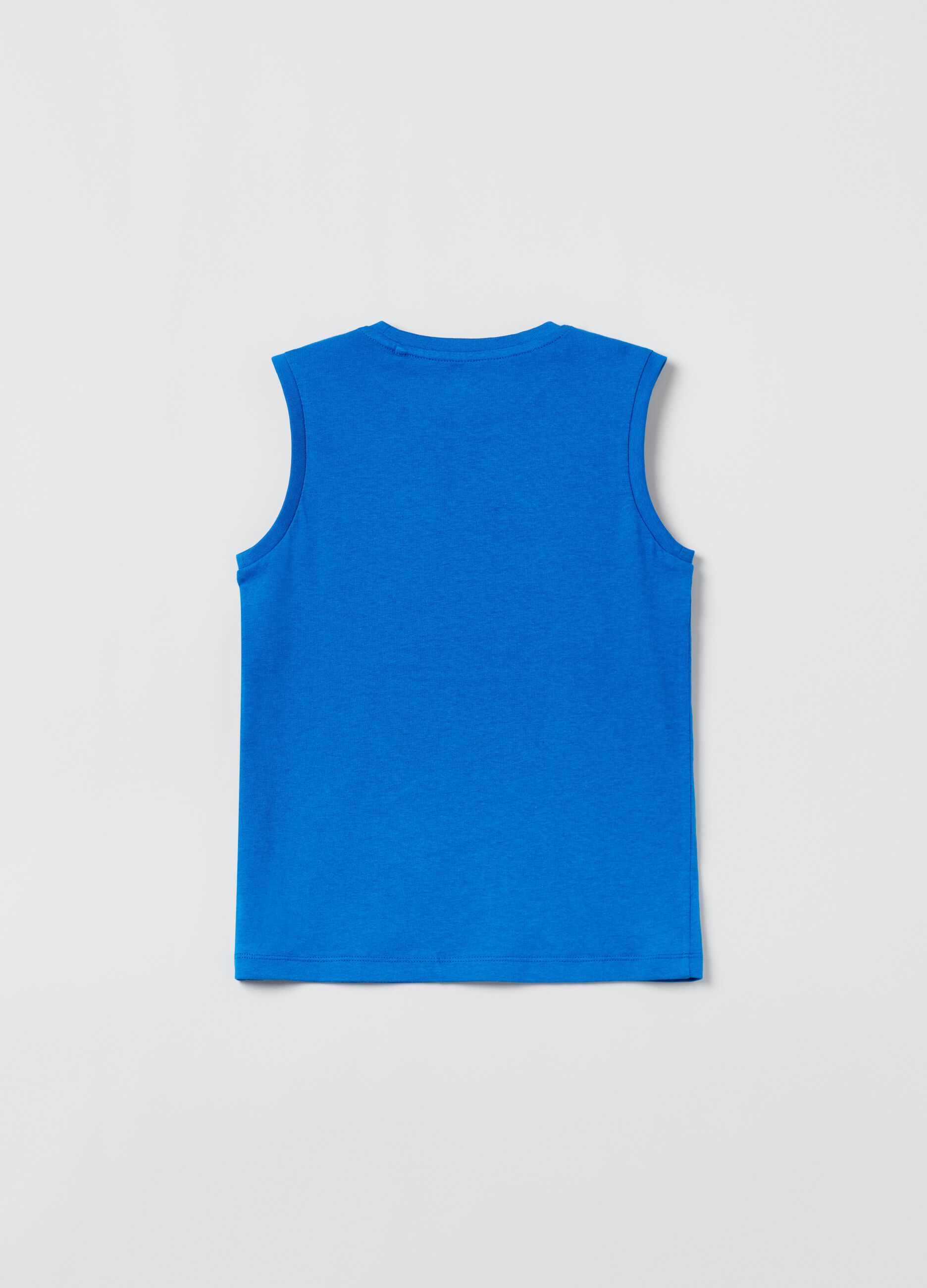 Racerback vest with round neck and print