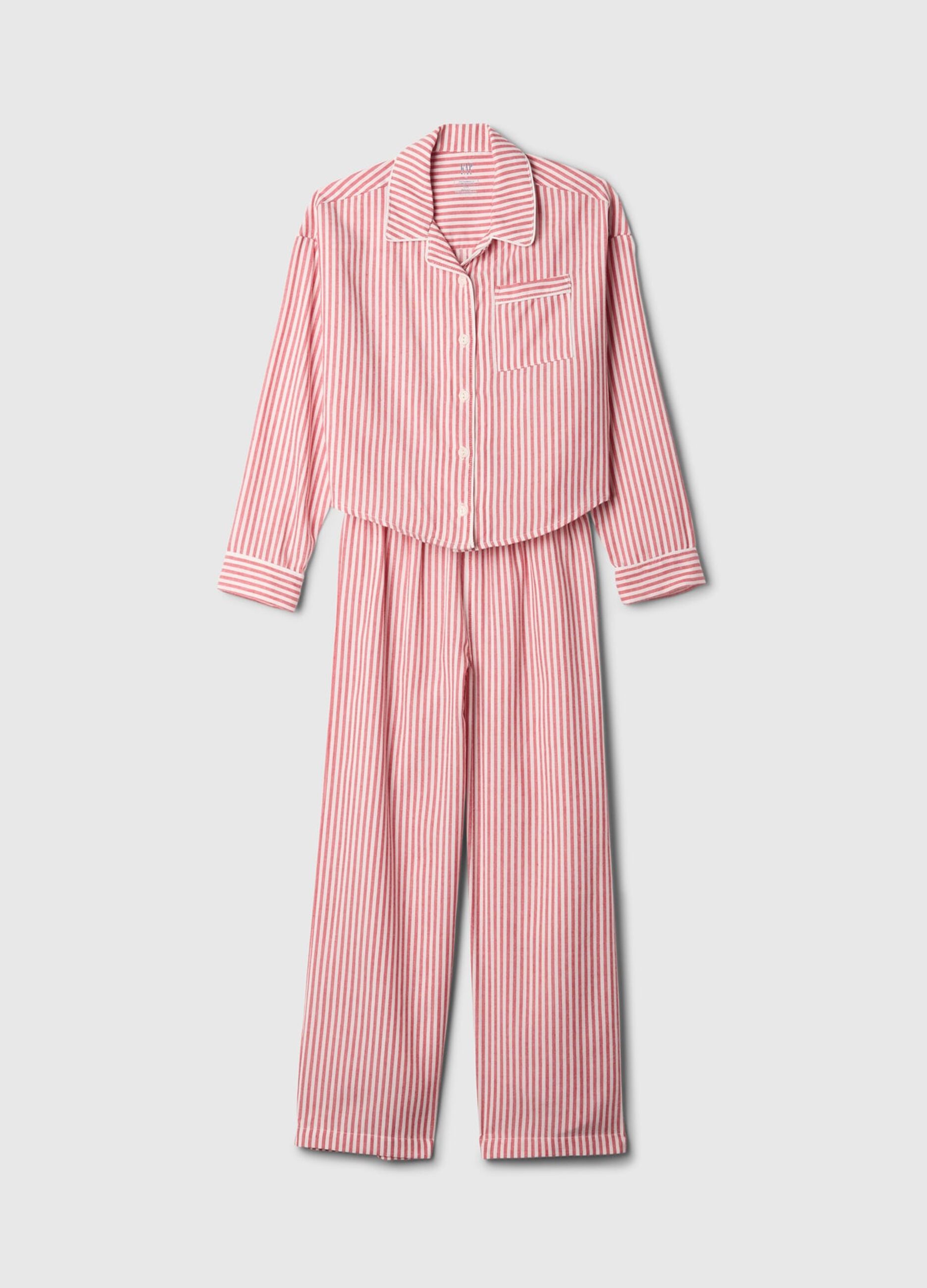 Long pyjamas with striped pattern