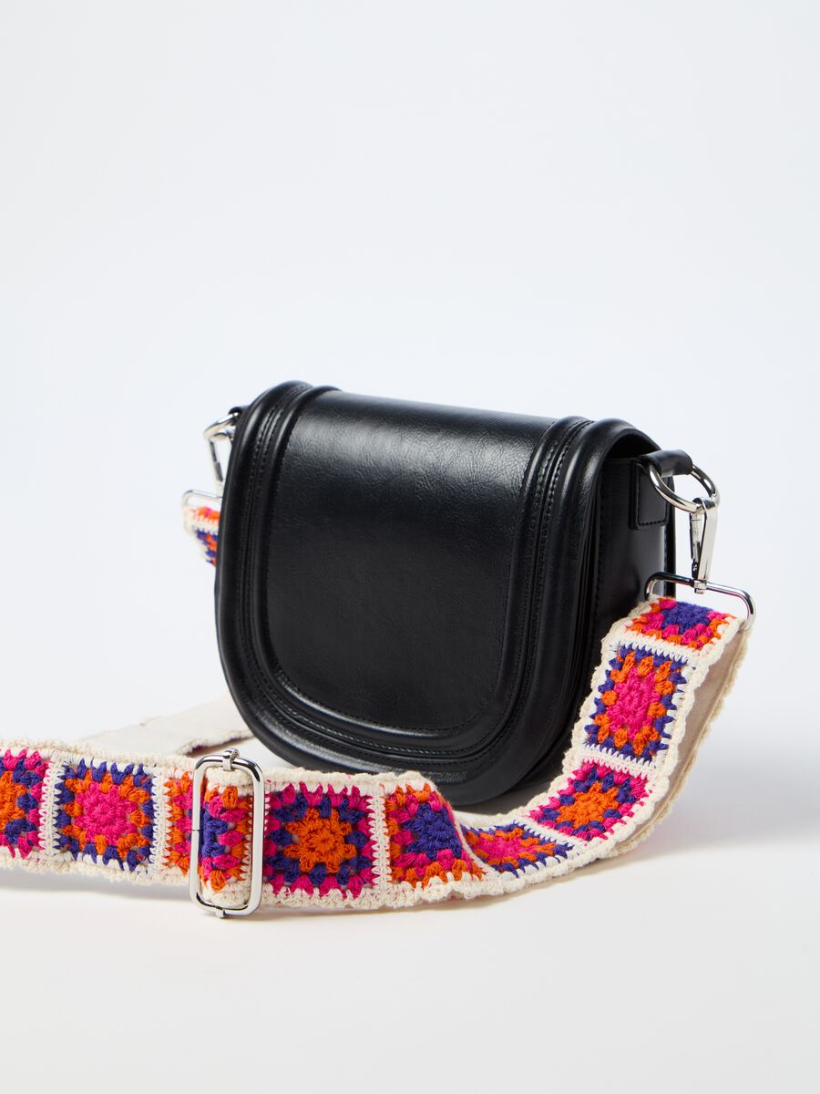 Shoulder strap for bag with crochet design_2
