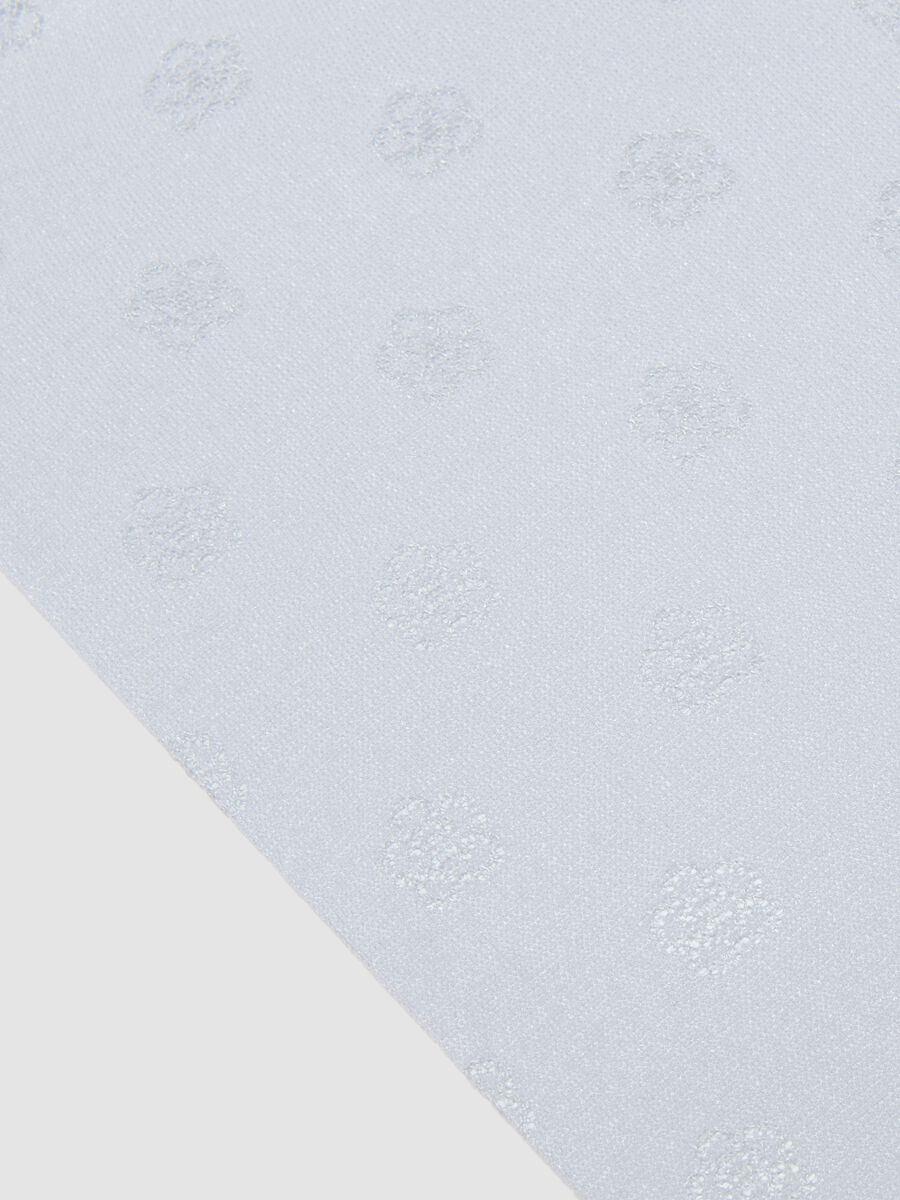 Girls' White Tights with Floral Texture_2