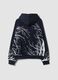 Sweatshirt com capuz preta em mistura de algod&atilde;o com estampado gr&aacute;fico_2
