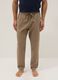 Beige Pyjamahose aus Baumwoll-Leinen-Mix, Relaxed Fit_1