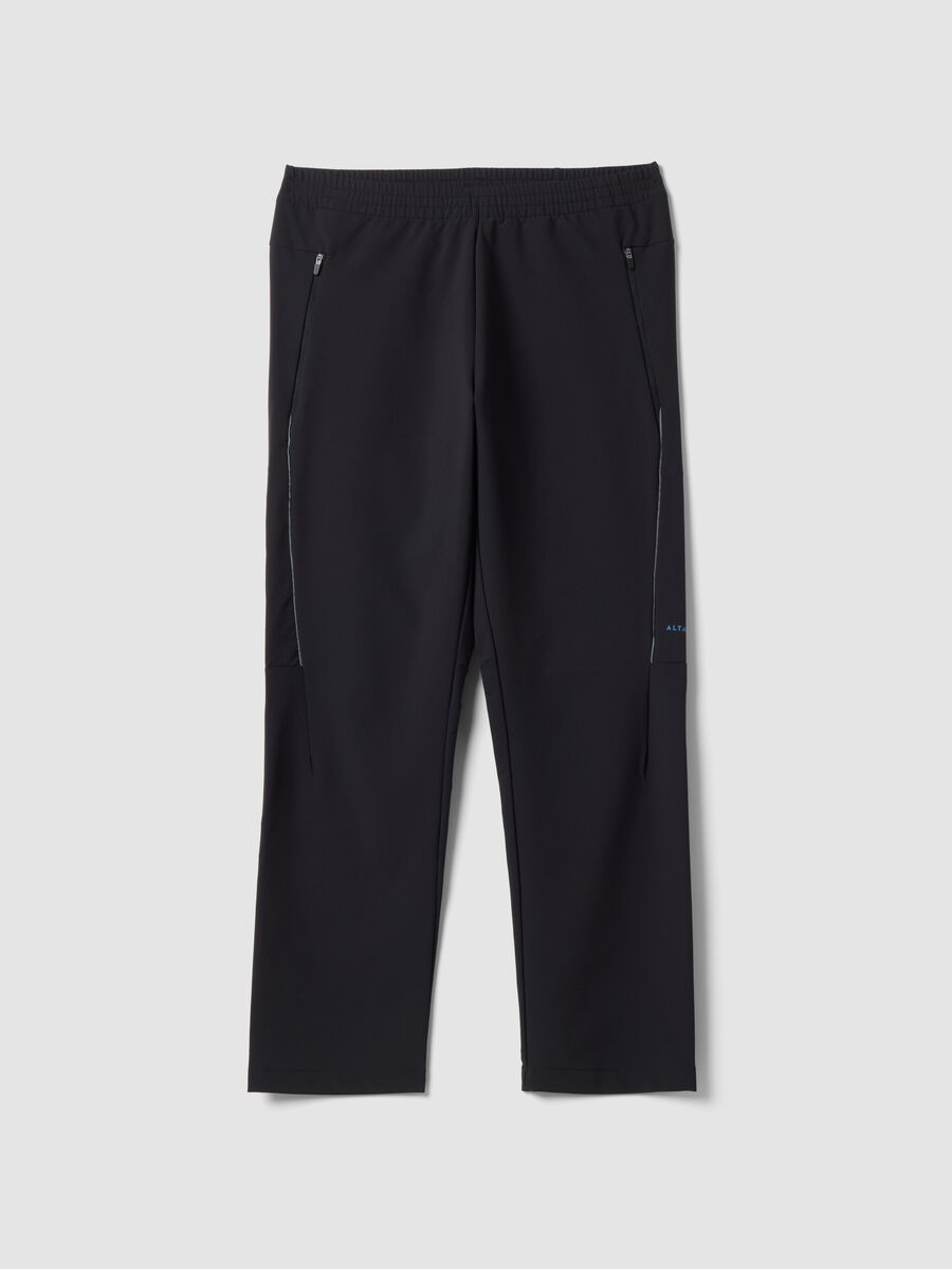 Black Easy Dry ALTAVIA stretch running trousers_4