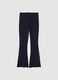 Slim Fit Umstandsleggings aus elastischer blauer Viskose_4
