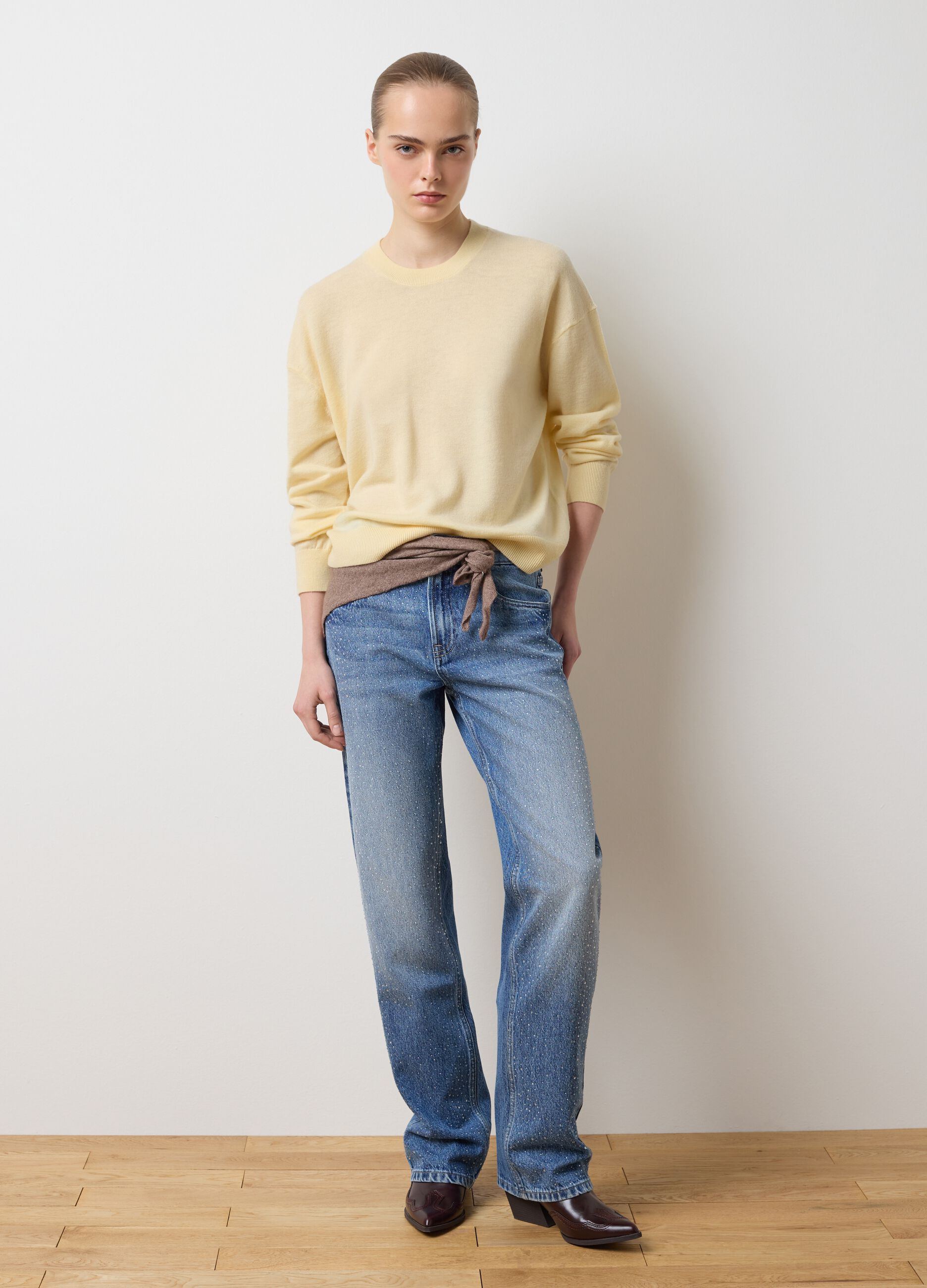 Blue Denim Pure Cotton Baggy Jeans