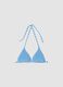 Light blue triangle bikini top in stretch fabric_4