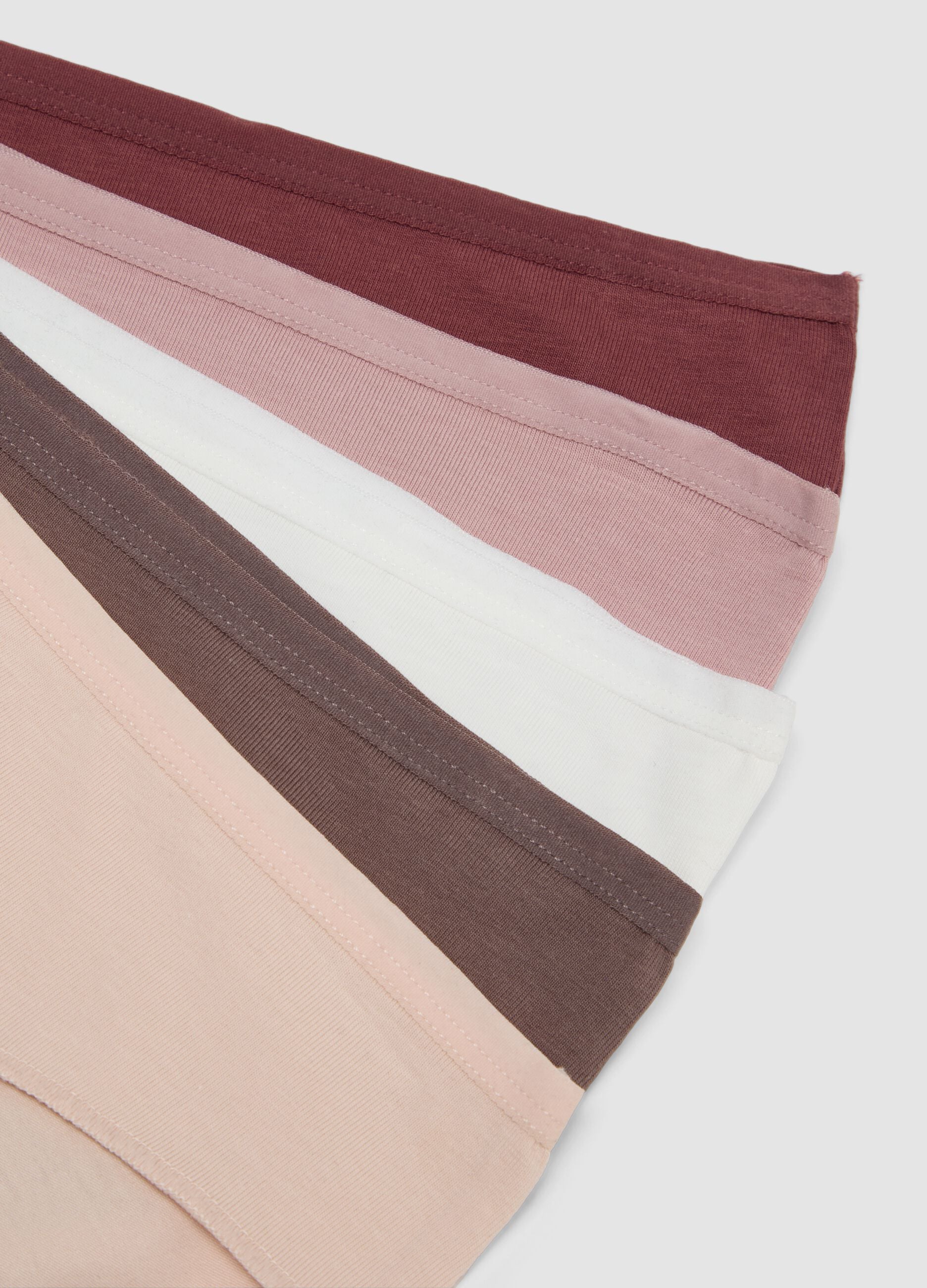 Five-pack of multicolour stretch organic cotton briefs