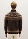 Regular fit brown turtleneck jumper with jacquard pattern_3