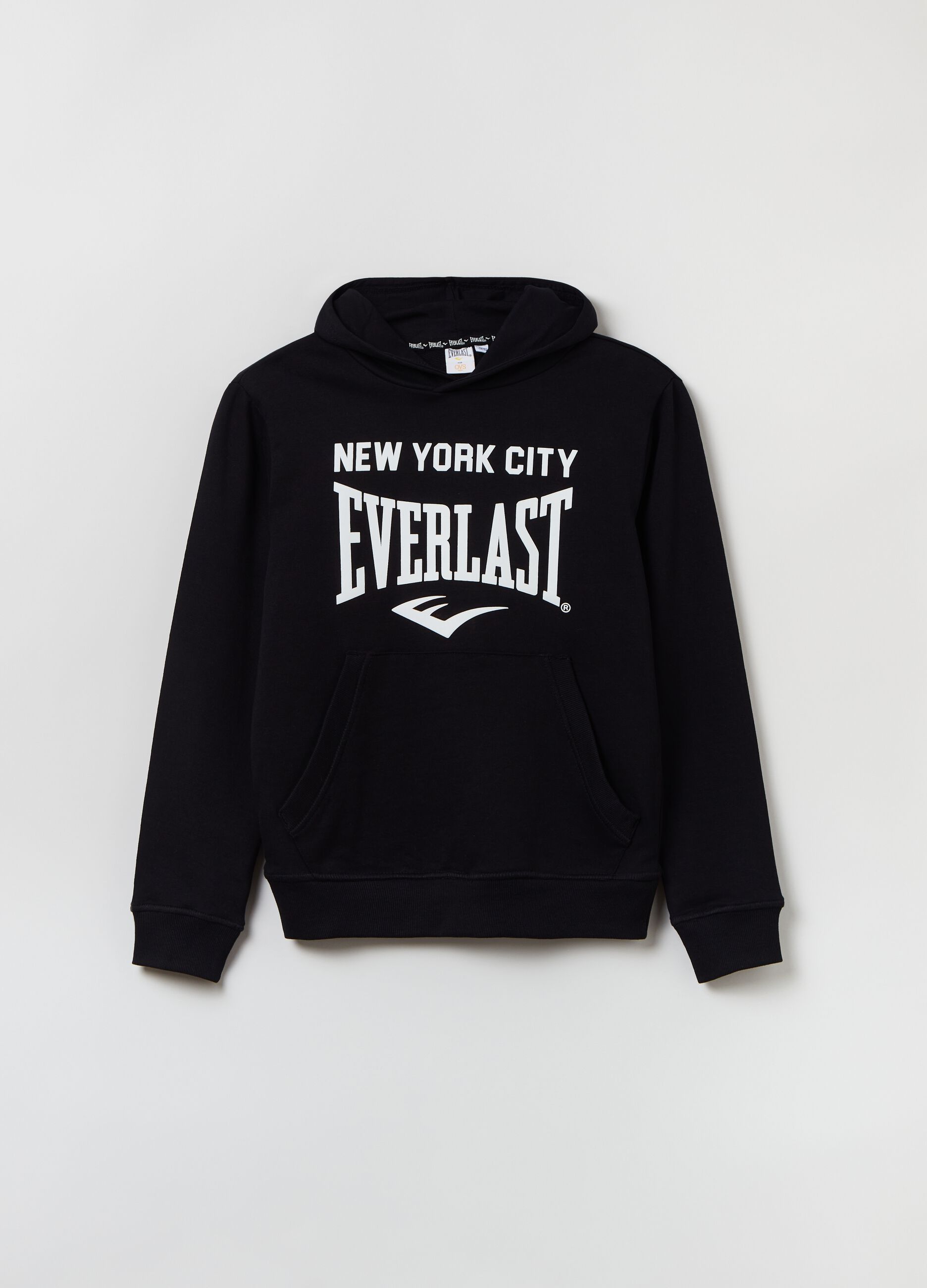 Sweatshirt with hood and Everlast print_0