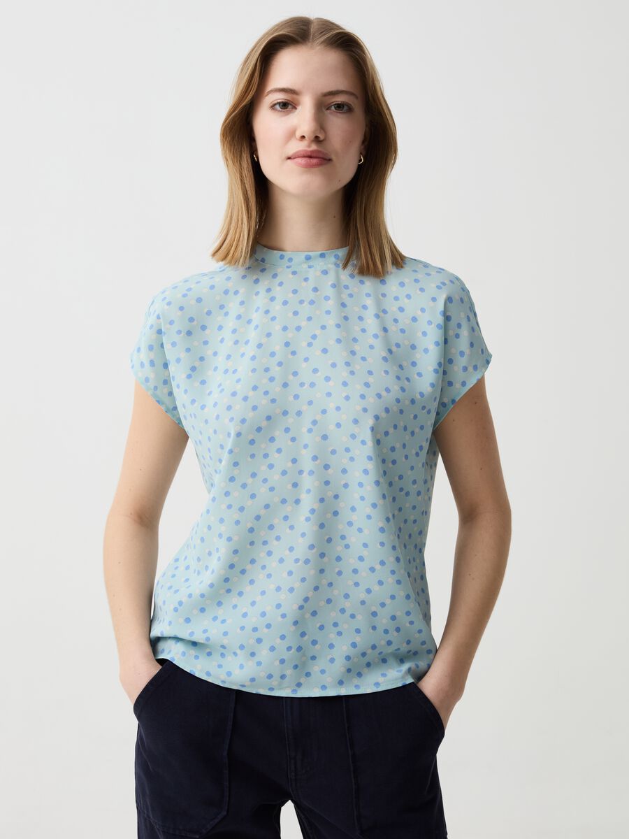 Short-sleeved blouse_0