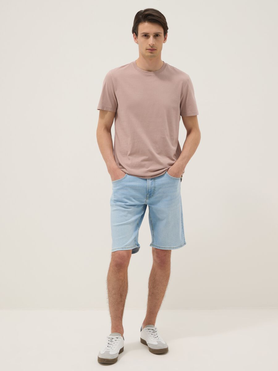 Pink pure cotton short-sleeve regular-fit T-shirt_2