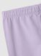 Girls' purple stretch cotton leggings with skinny fit_2