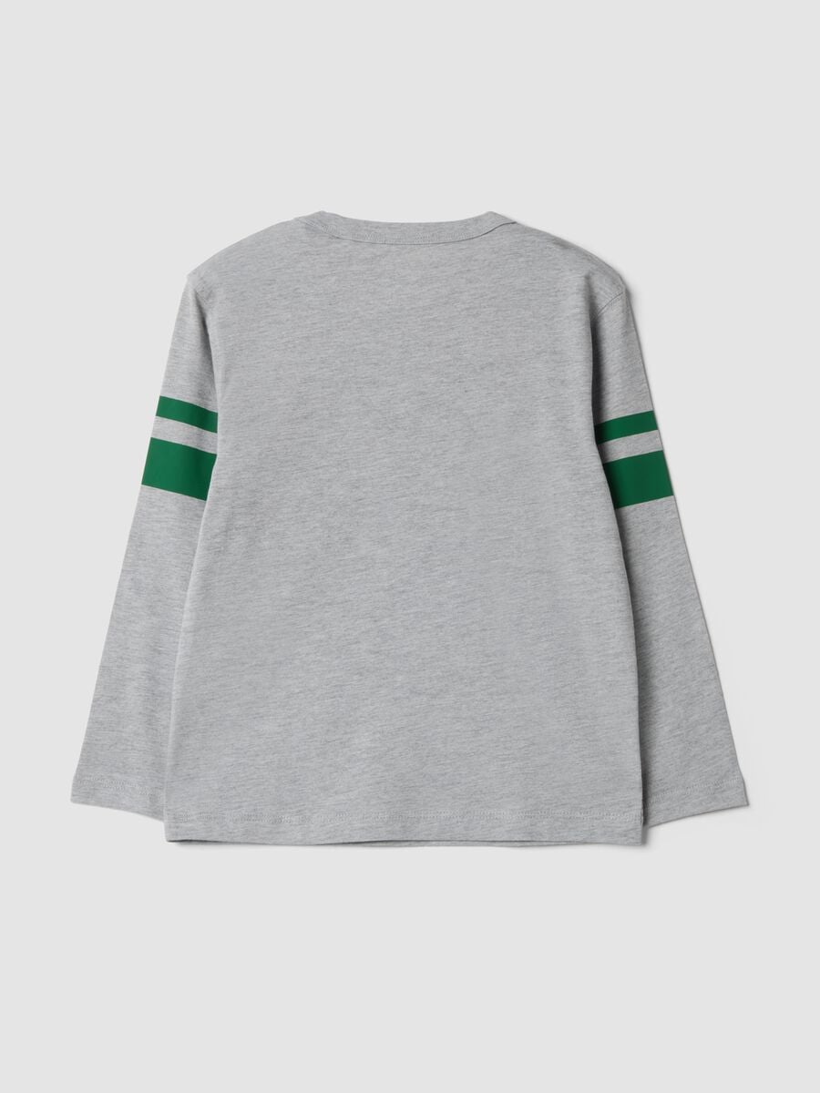 Grey pure cotton crew-neck T-shirt_1