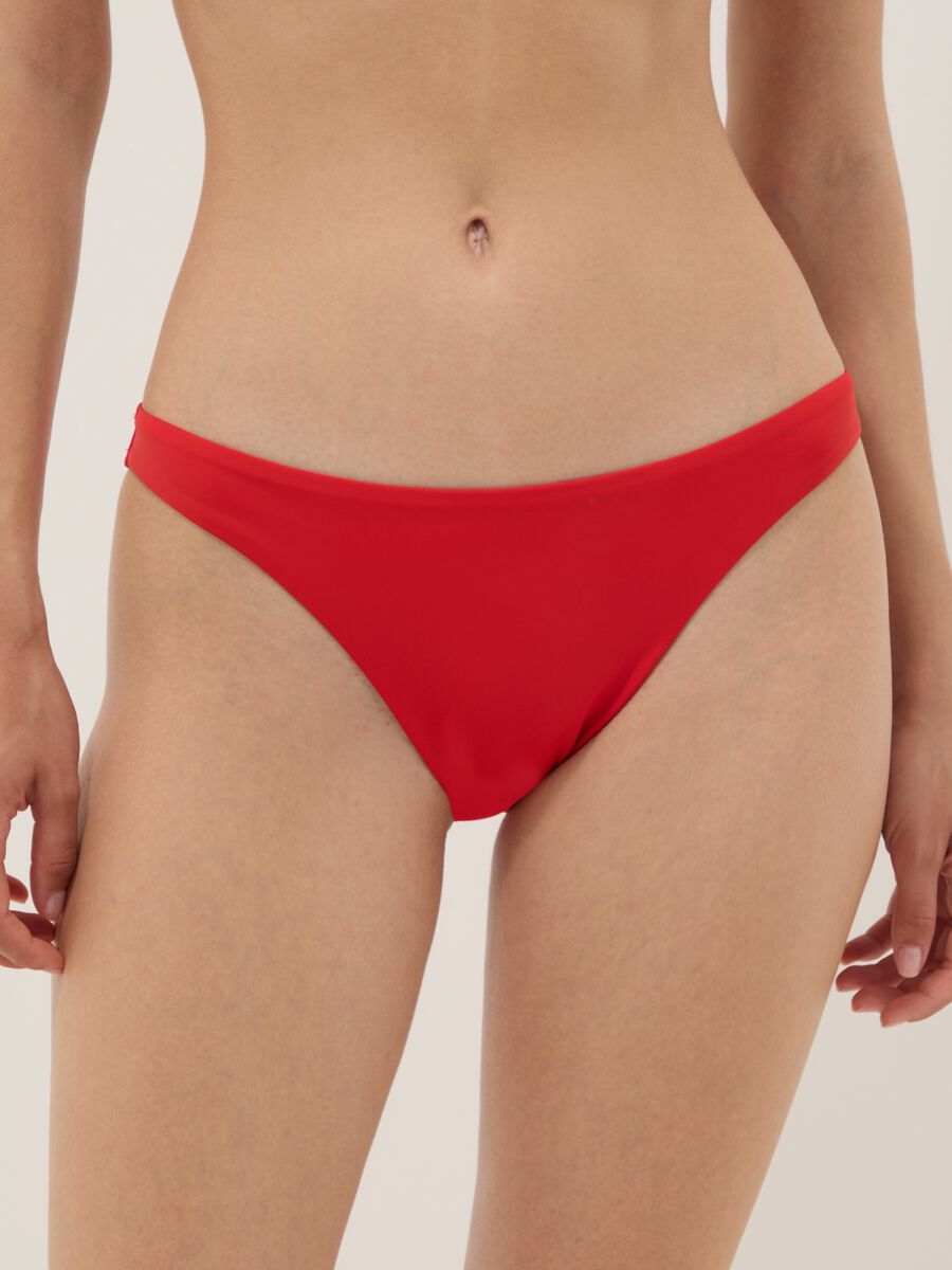 Red stretch-fabric bikini bottoms_1