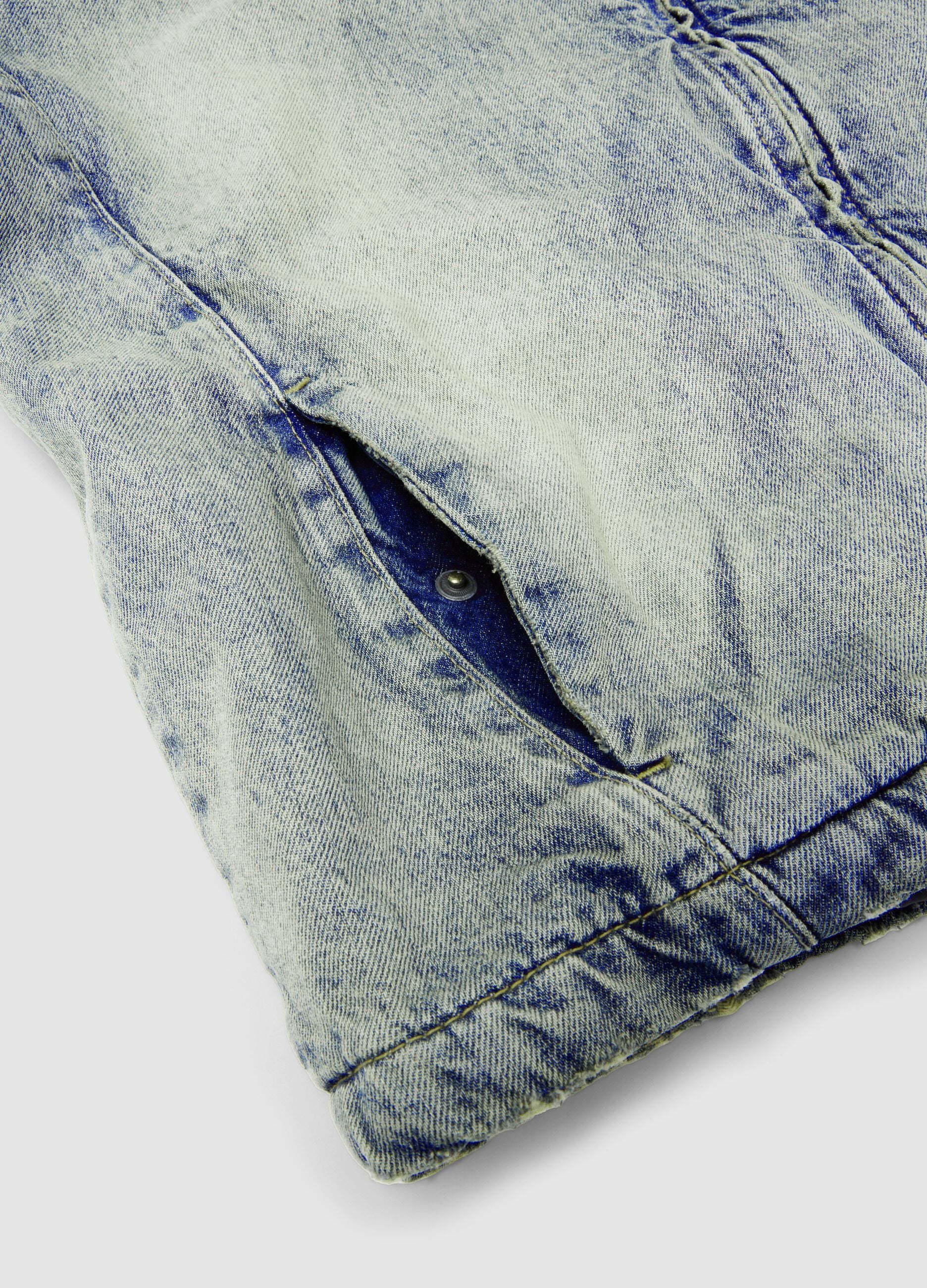 Vintage Light Blue Padded Denim Jacket