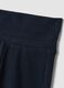 Blue flared leggings in organic cotton and stretch viscose for baby girl_2