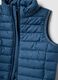 Blue padded children's gilet, regular fit, water repellent with zip_4
