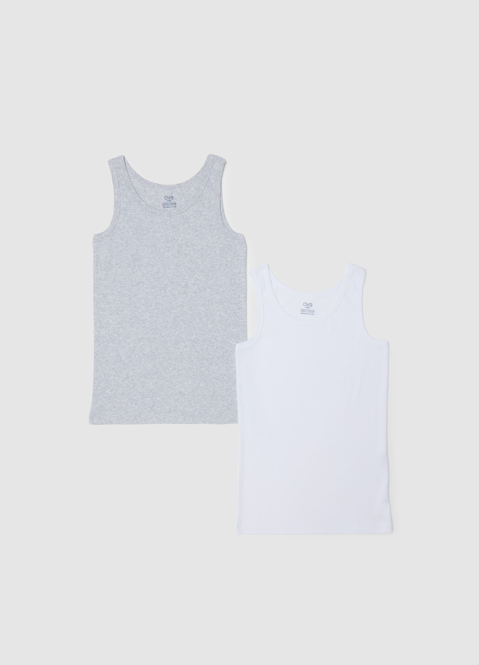 Boy's regular fit pure cotton multicolour vest twin pack