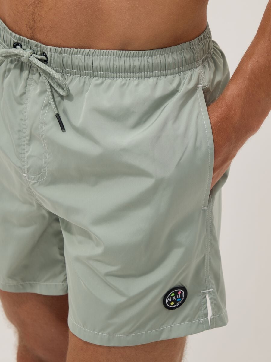 Ba&ntilde;ador tipo boxer verde con cintura el&aacute;stica y cord&oacute;n_4