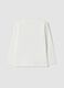 T-shirt bianca in puro cotone organico con stampa college_1