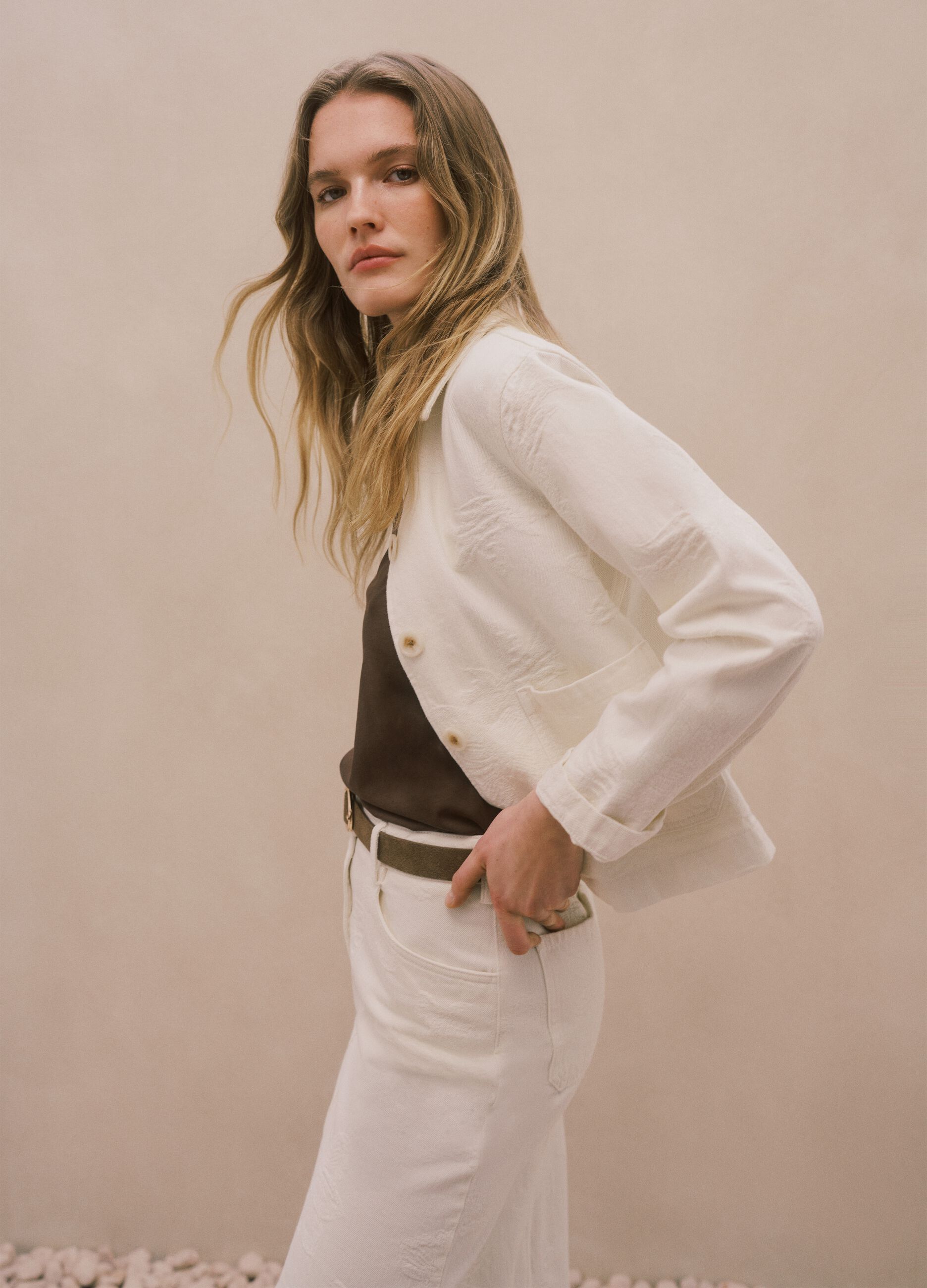 &Lambda;&epsilon;&upsilon;&kappa;ό &sigma;&alpha;&kappa;ά&kappa;&iota; &alpha;&pi;ό 100% &beta;&alpha;&mu;&beta;ά&kappa;&iota;, regular fit