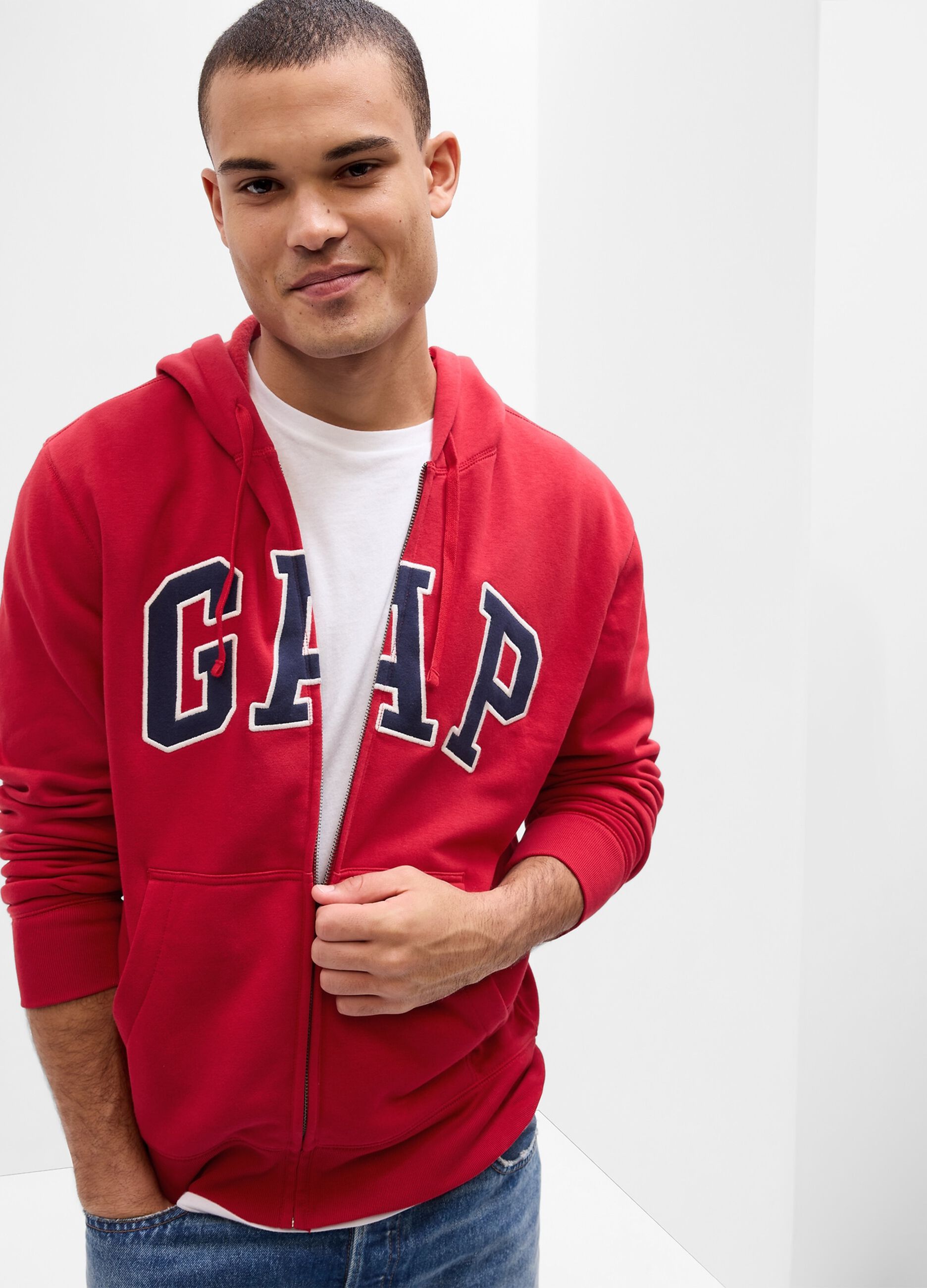GAP Hoodie mit Logo und Reissverschluss aus Baumwollmix