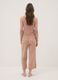 Brown pure organic cotton pyjamas with sleeveless top and printed trousers_2
