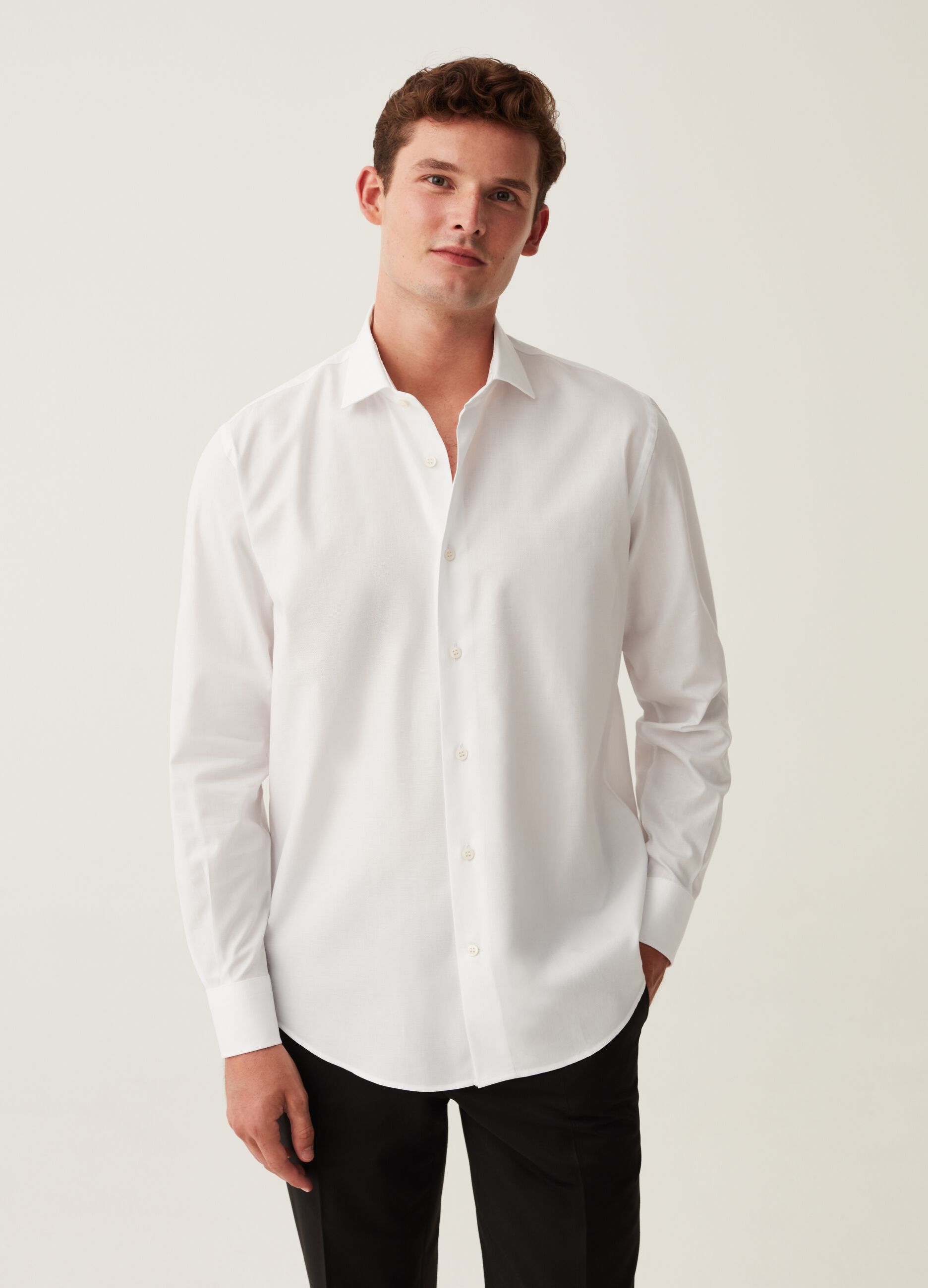Cotton shirt with regular fit_0