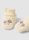 White 100% cotton baby booties with knitted cuff_1