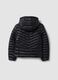 Giacca Ultralight imbottita nera con cappuccio e zip per ragazza_1
