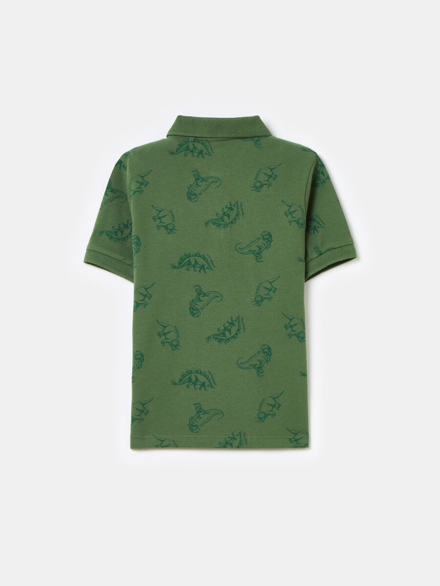 Cotton polo shirt with print_1