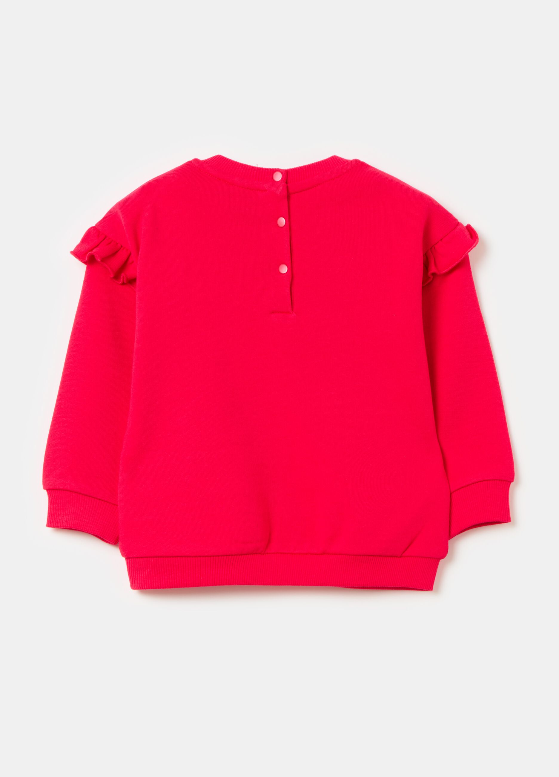 Sweatshirt in French terry with frills