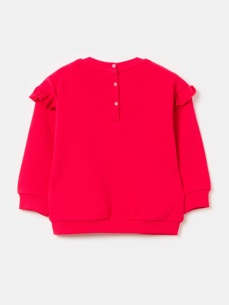 Sweatshirt in French terry with frills_1