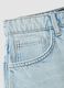Light blue pure cotton denim shorts_5