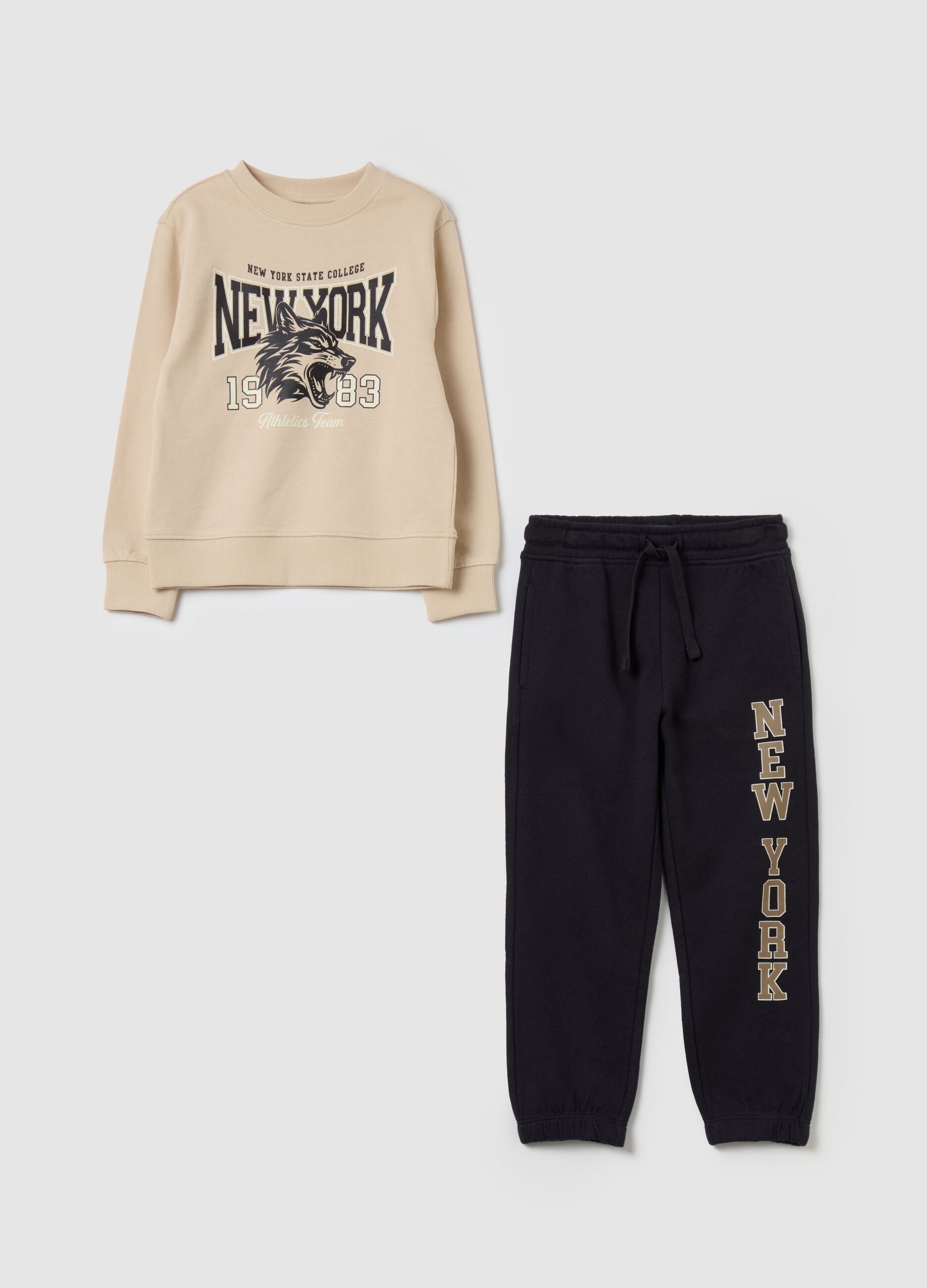 French terry jogging set with print