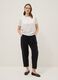 Black regular-fit stretch cotton-blend trousers with buttons_0