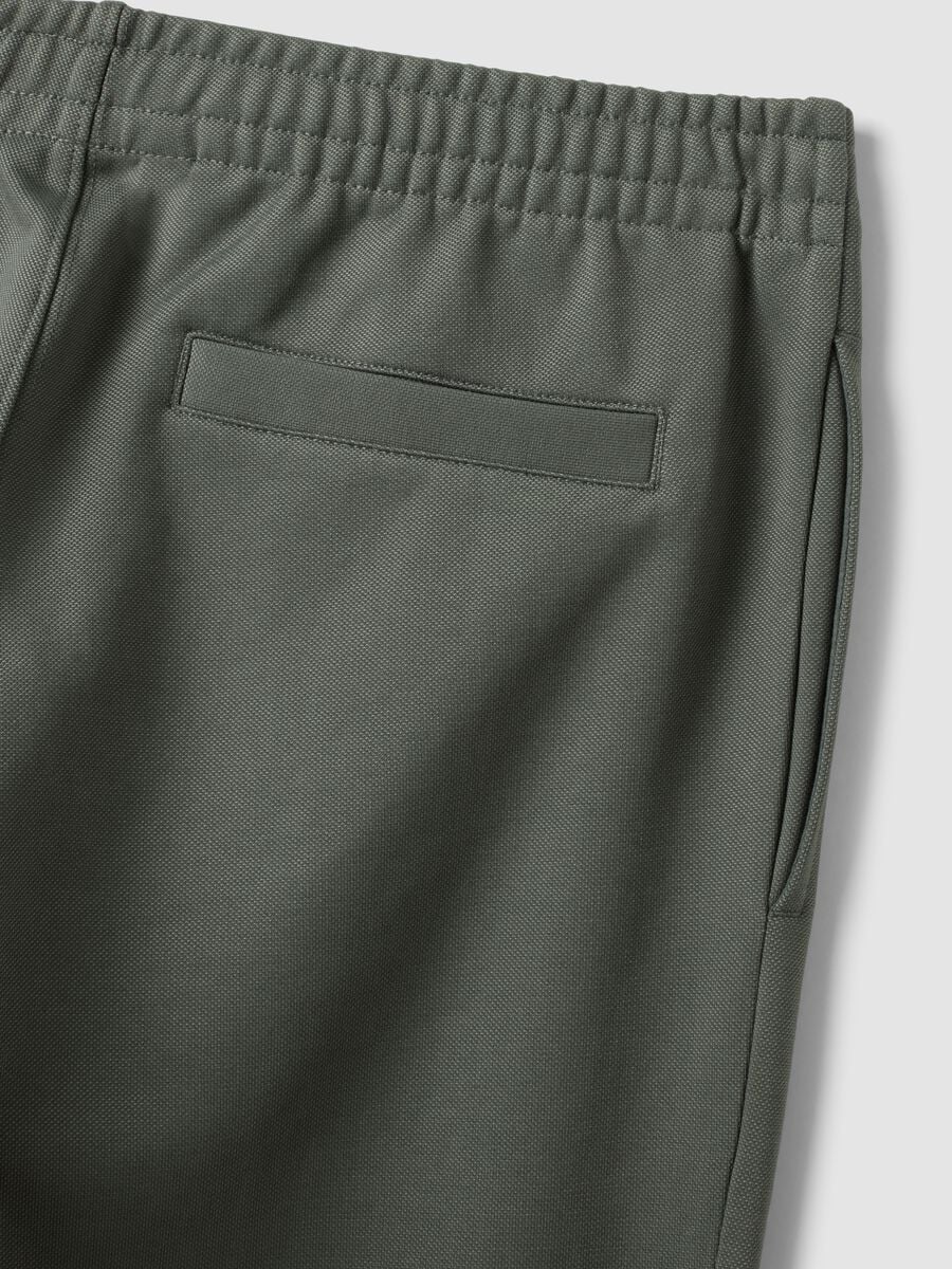 Green relaxed-fit stretch jogger trousers_1